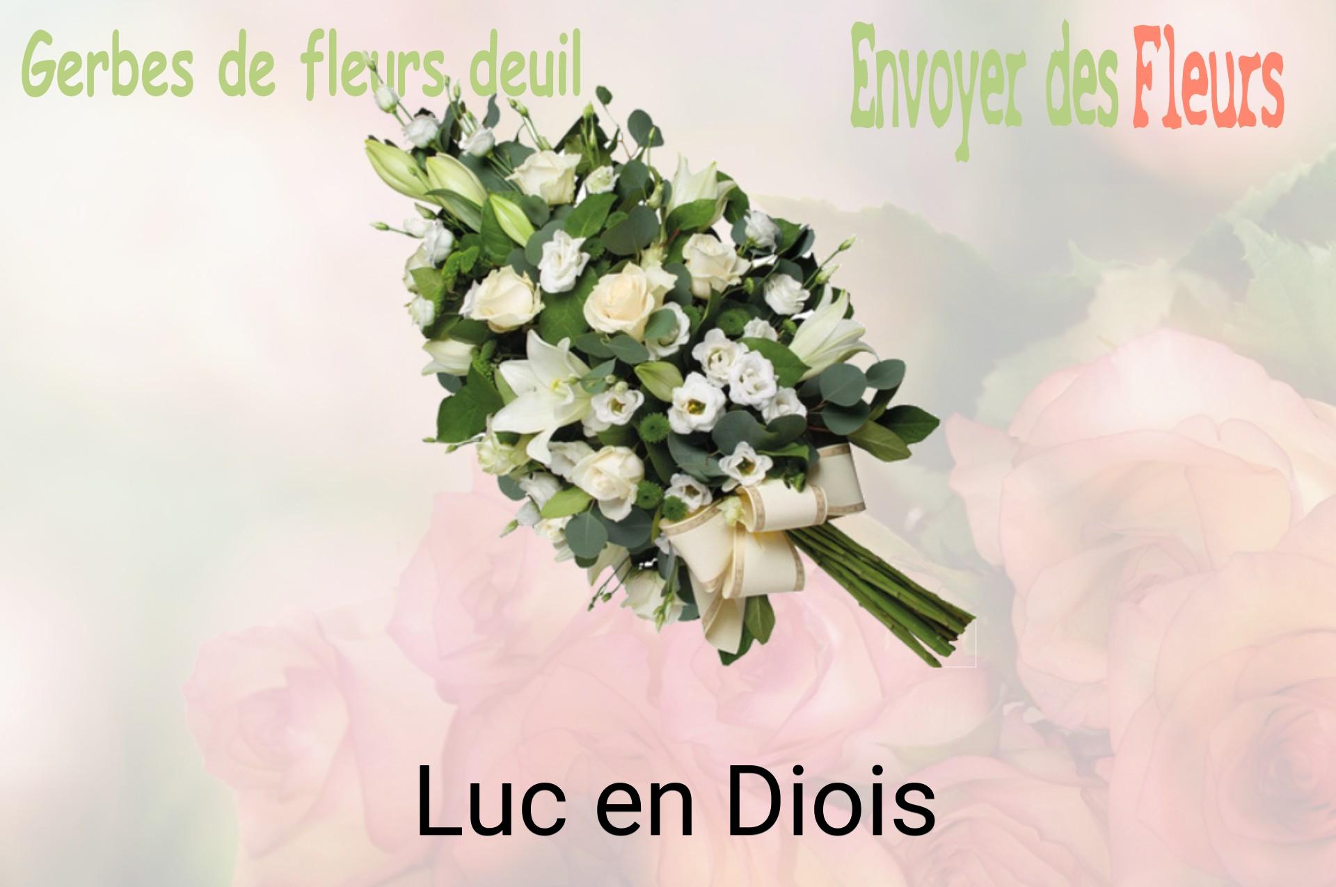Gerbe de fleurs de deuil livrée à Luc-en-Diois